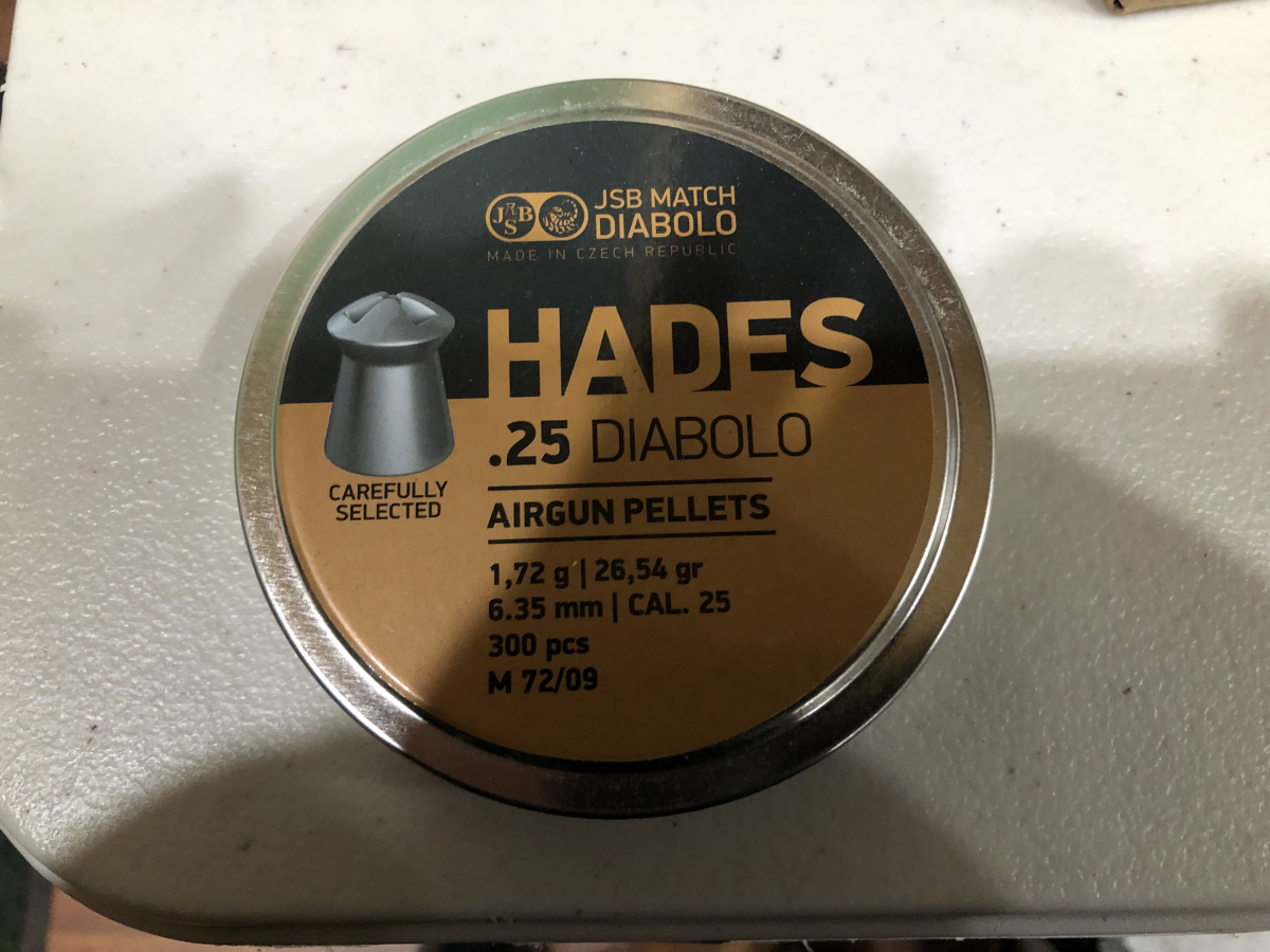 JSB Match Diabolo HADES .25cal 26.54 gr