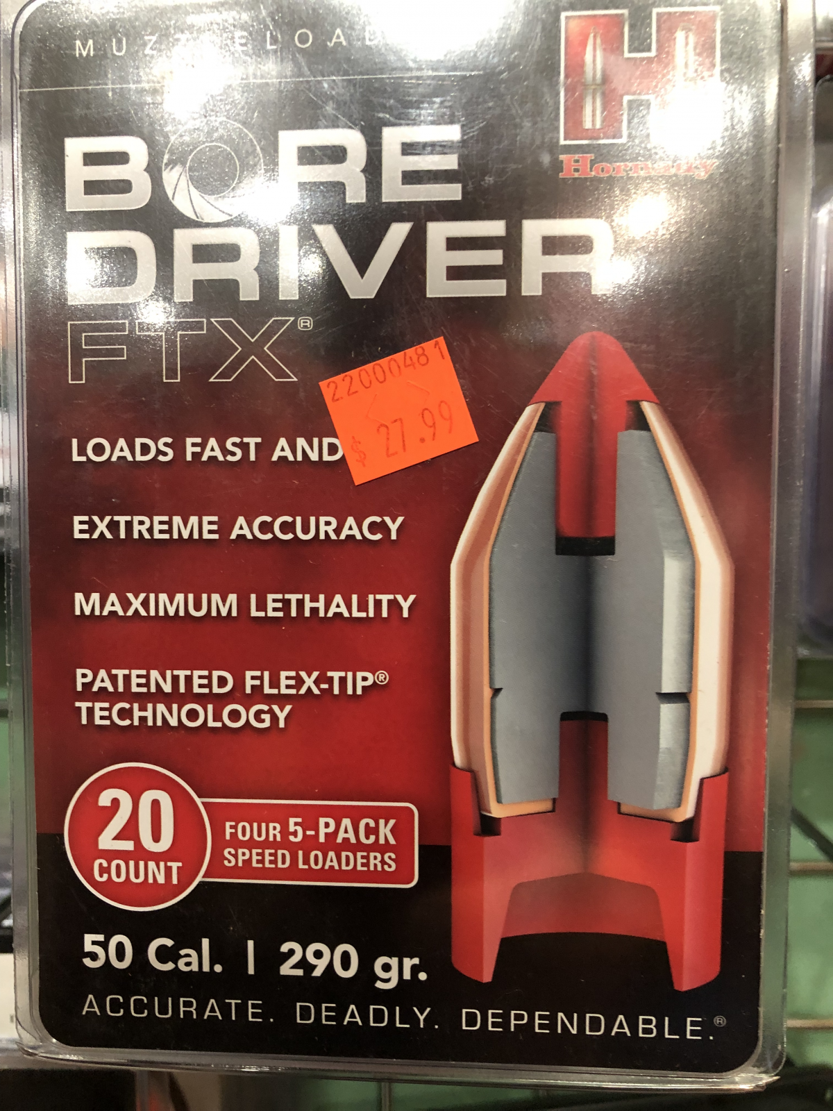 Hornady Bore Driver FTX .50cal 290gr