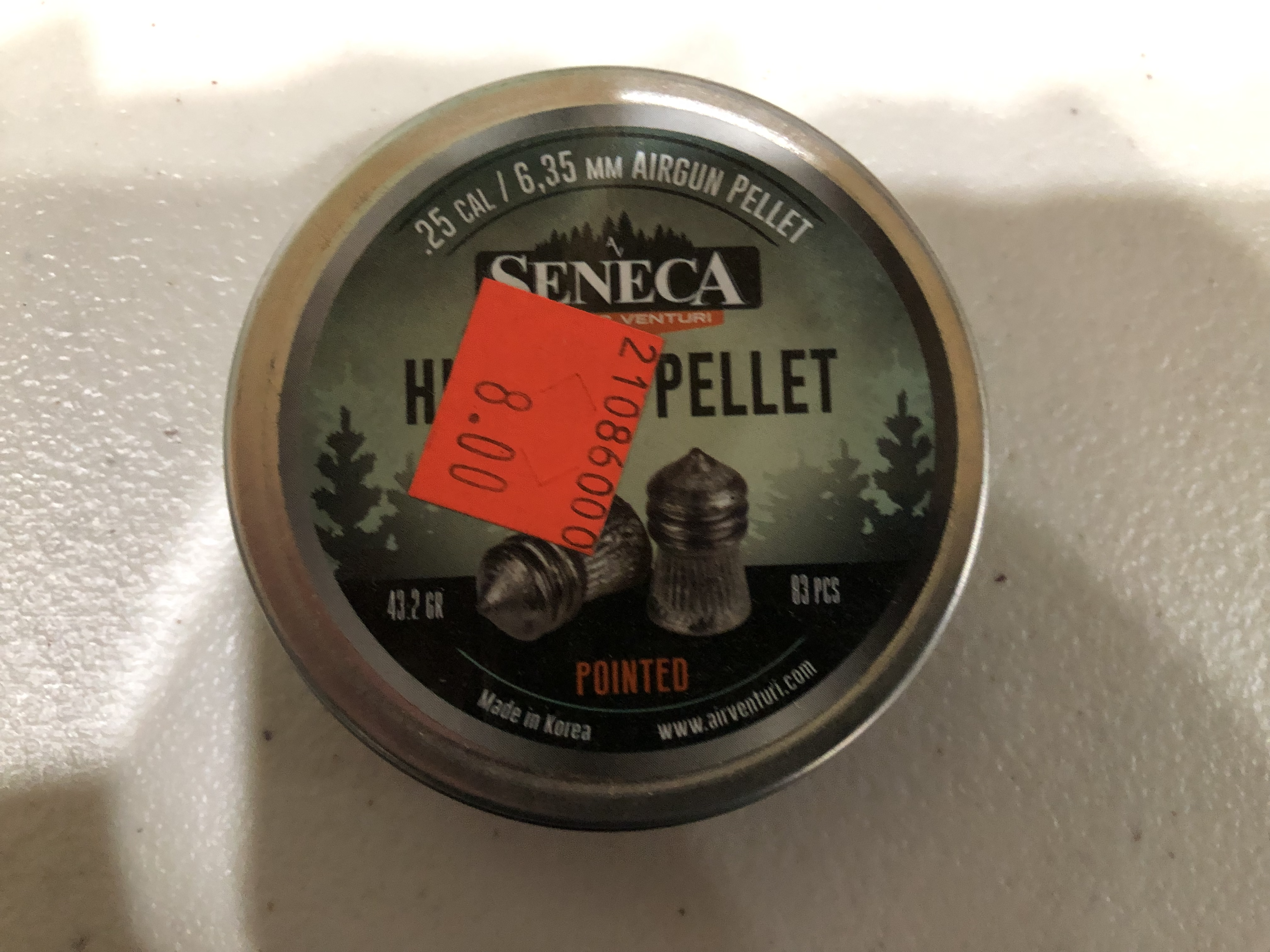 Seneca .25cal 43.2 gr airgun pellets main image